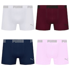 Cueca Puma Boxer Sem Costura - 4 unidades - Masculina