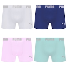 Cueca Puma Boxer Sem Costura - 4 unidades - Masculina