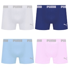 Cueca Puma Boxer Sem Costura - 4 unidades - Masculina