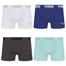 Cueca Puma Boxer Sem Costura - 4 unidades - Masculina