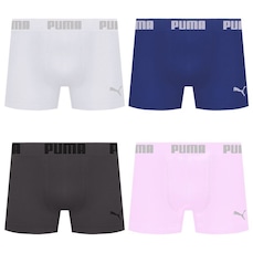 Cueca Puma Boxer Sem Costura - 4 unidades - Masculina