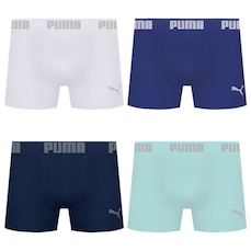 Cueca Puma Boxer Sem Costura - 4 unidades - Masculina