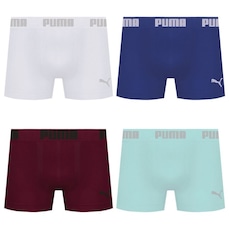 Cueca Puma Boxer Sem Costura - 4 unidades - Masculina