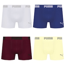 Cueca Puma Boxer Sem Costura - 4 unidades - Masculina