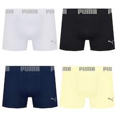 Cueca Puma Boxer Sem Costura - 4 unidades - Masculina