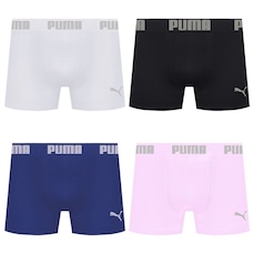 Cueca Puma Boxer Sem Costura - 4 unidades - Masculina
