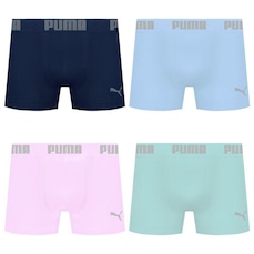 Cueca Puma Boxer Sem Costura - 4 unidades - Masculina
