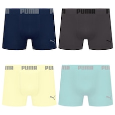 Cueca Puma Boxer Sem Costura - 4 unidades - Masculina