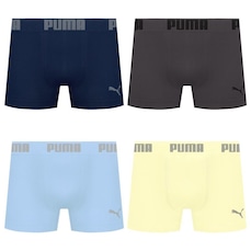 Cueca Puma Boxer Sem Costura - 4 unidades - Masculina
