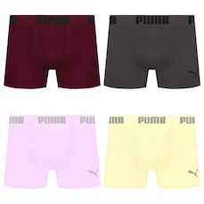 Cueca Puma Boxer Sem Costura - 4 unidades - Masculina