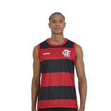 Camiseta Regata Masculina Braziline Flamengo Presença Rubro Negro