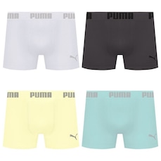 Cueca Boxer Sem Costura Puma - 4 unidades - Masculina