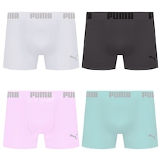 Cueca Boxer Sem Costura Puma - 4 unidades - Masculina