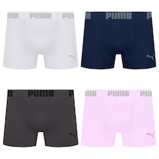 Cueca Boxer Sem Costura Puma - 4 unidades - Masculina