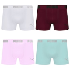 Cueca Boxer Sem Costura Puma - 4 unidades - Masculina