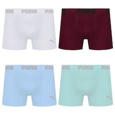Cueca Boxer Sem Costura Puma - 4 unidades - Masculina