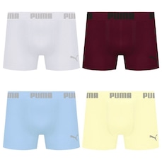 Cueca Boxer Sem Costura Puma - 4 unidades - Masculina