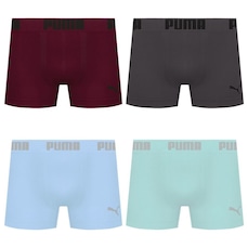 Cueca Boxer Sem Costura Puma - 4 unidades - Masculina