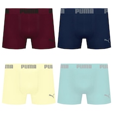 Cueca Boxer Sem Costura Puma - 4 unidades - Masculina