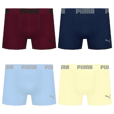 Cueca Boxer Sem Costura Puma - 4 unidades - Masculina