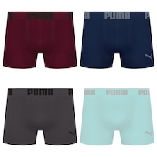 Cueca Boxer Sem Costura Puma - 4 unidades - Masculina