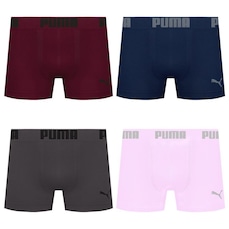 Cueca Boxer Sem Costura Puma - 4 unidades - Masculina