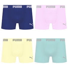 Cueca Boxer Sem Costura Puma - 4 unidades - Masculina