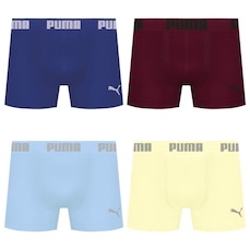Cueca Boxer Sem Costura Puma - 4 unidades - Masculina