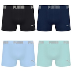 Cueca Boxer Sem Costura Puma - 4 unidades - Masculina