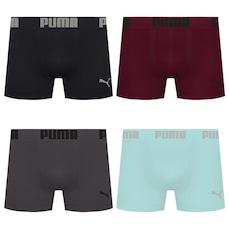 Cueca Boxer Sem Costura Puma - 4 unidades - Masculina