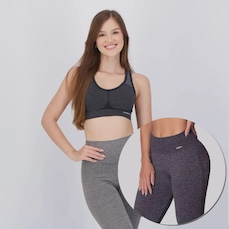 Conjunto Feminino Top e Calça Legging Selene sem Costura