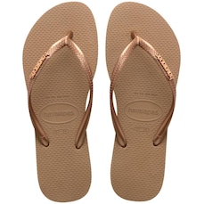 Chinelo De Dedo Havaianas Slim Logo Metallic Feminino