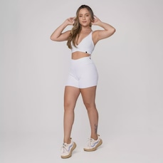 Conjunto Orbis Fitness Feminino Short e Top Bojo Textura Canelado