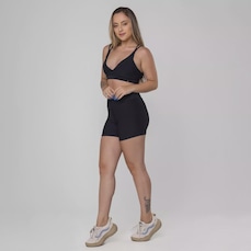 Conjunto Orbis Fitness Feminino Short e Top Bojo Textura Canelado