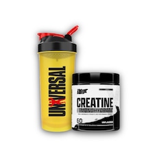 Kit Creatina Monohidratada 300g - Nutrex + Coqueteleira 600ml - Universal