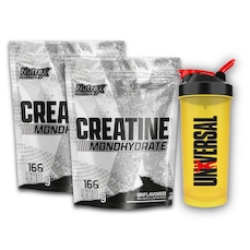 Kit 2x Creatina Monohydrate Pura 500g - Nutrex + Coqueteleira 600ml - Universal