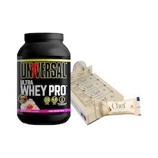 Kit Ultra Whey Pro 900g Universal + Barra de Proteína Premium Display 12un Chef Whey