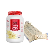 Kit Whey Protein Pure 900g Puretech + Barra de Proteína Premium Display 12un Chef Whey