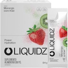 Eletrólitos Zero Açúcares Liquidz® - Sabor Morango com Kiwi - Kit 1 Caixa - 14 sachês