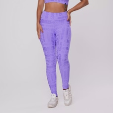 Calça Legging Orbis Cintura Alta Jacquard Poliamida