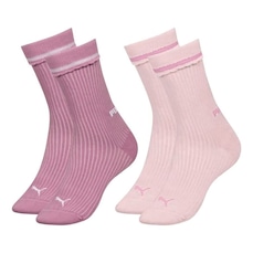 Meias Cano Médio Puma Esportiva Feminina - 2 pares