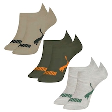 Meia Cano Curto Puma Sapatilha Invisível Infantil - 3 pares