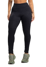 Calça Legging MVB Modas Cintura Alta Recortes Texturizada Jacquard Feminina
