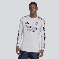 Camiseta Real Madrid 25/26 Home Manga Longa adidas Masculina