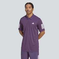 Camiseta Polo adidas Club 3 Listras Tennis Masculina