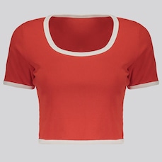 Camiseta Cropped Fila Rib Feminina