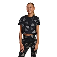 Camiseta adidas Cropped Essentials Logo Infantil