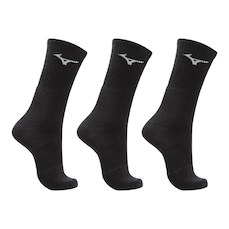 Meia Cano Médio Mizuno Prime Atoalhada Kit 3 Pares Unissex