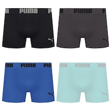 Kit 4 Cuecas Puma Boxer Sem Costura Masculina