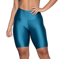 Bermuda Fitness New Zig 3D Vekyo Poliamida Cós Alto - Moda Feminina